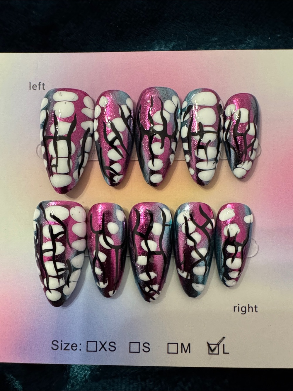 Handmade Metallic Nail Set